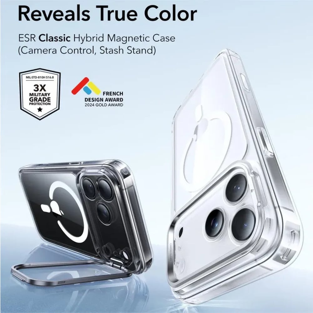 ESR Classic Hybrid Magsafe Case with Stash Stand for iPhone 17 Air