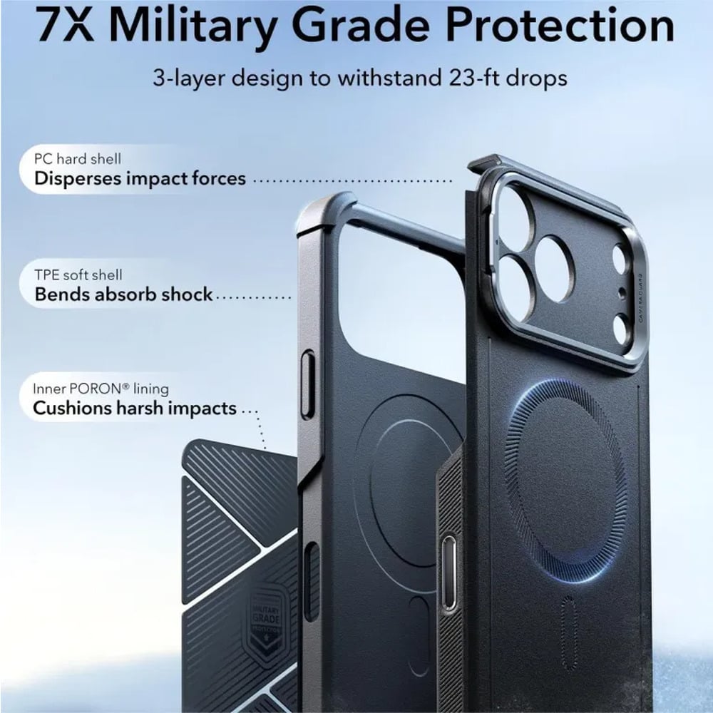 ESR Cyber Tough Magsafe Case with Stash Stand for iPhone 17 Air