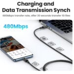 UGREEN 15275 100W 5A Max Type-C to Type-C PD Silicone Braided 1M Fast Charging Cable - Image 5