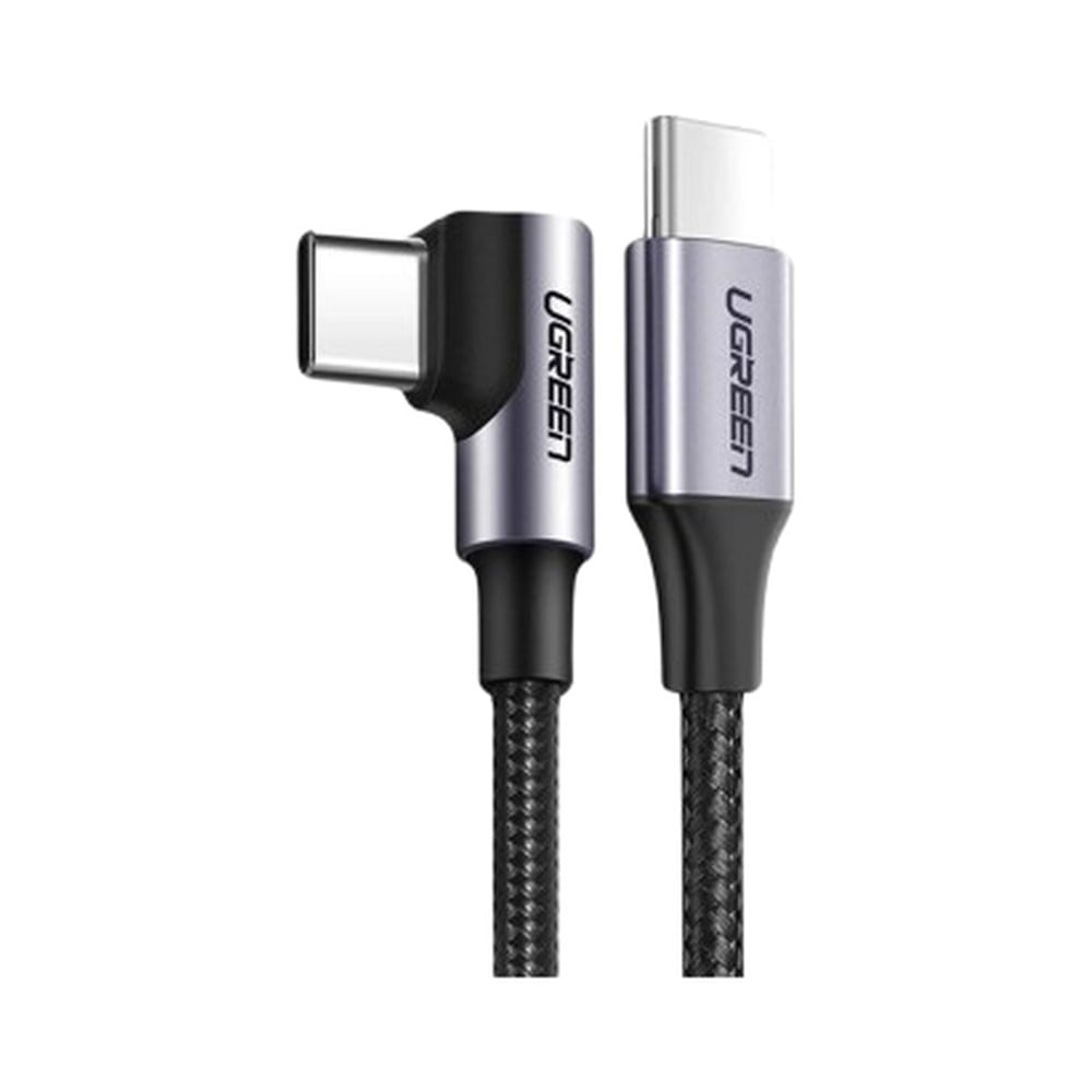 UGREEN 50125 60W 3A Max Type-C to Type-C PD 2M 90 Degree Cable