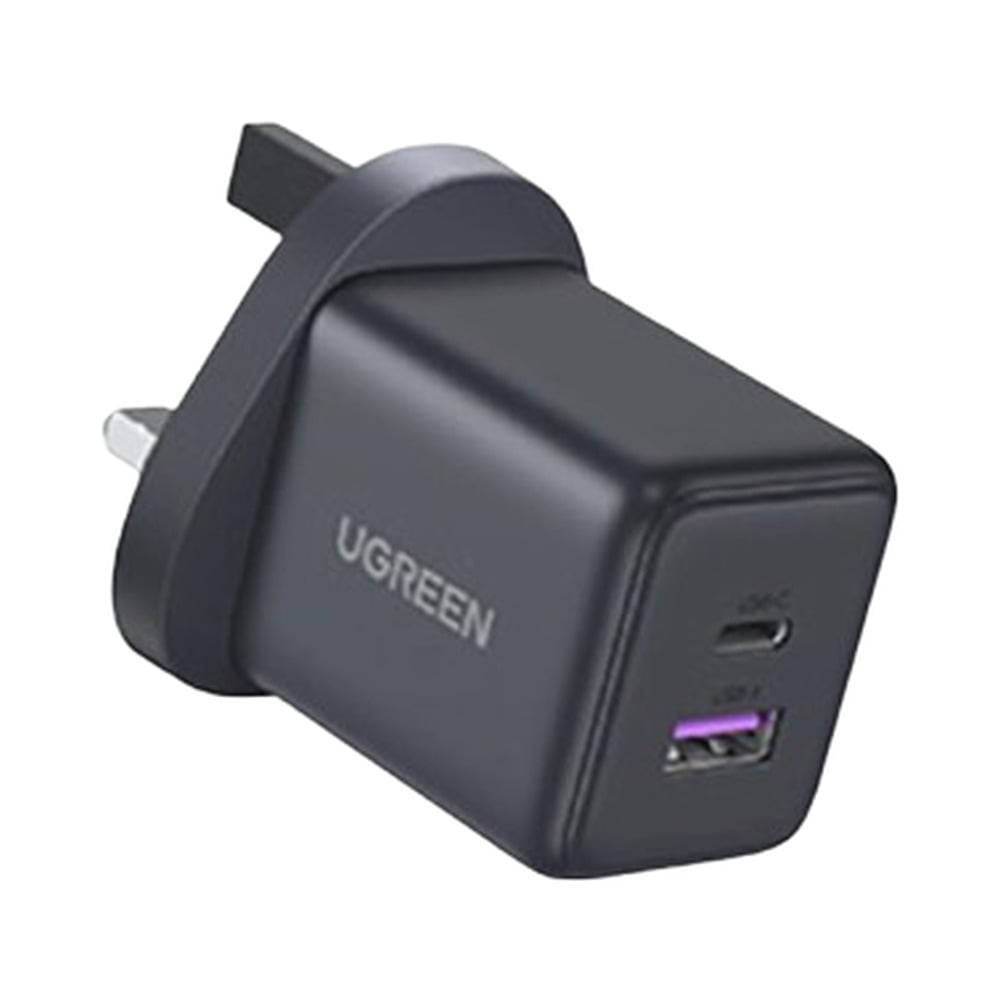 UGREEN 65036 GaN 30W Type-C + USB Port UK Pin Fast Charger