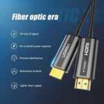 UGREEN 50219 HDMI 4K Fiber Zinc Alloy Shell Male to Male 50M Optical Cable - Image 3