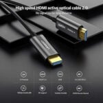 UGREEN 50219 HDMI 4K Fiber Zinc Alloy Shell Male to Male 50M Optical Cable - Image 4