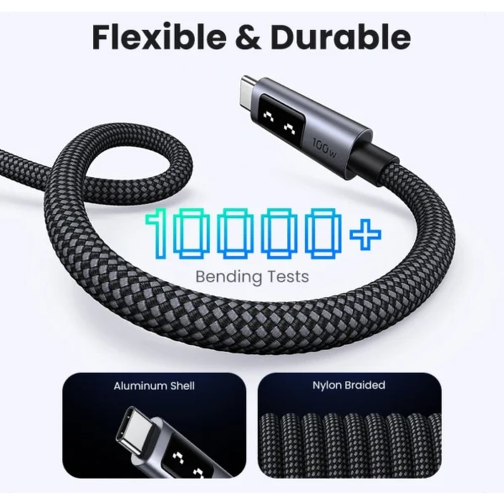 UGREEN 35512 Uno 100W 5A Max Type-C to Type-C PD 2M Fast Charging Cable