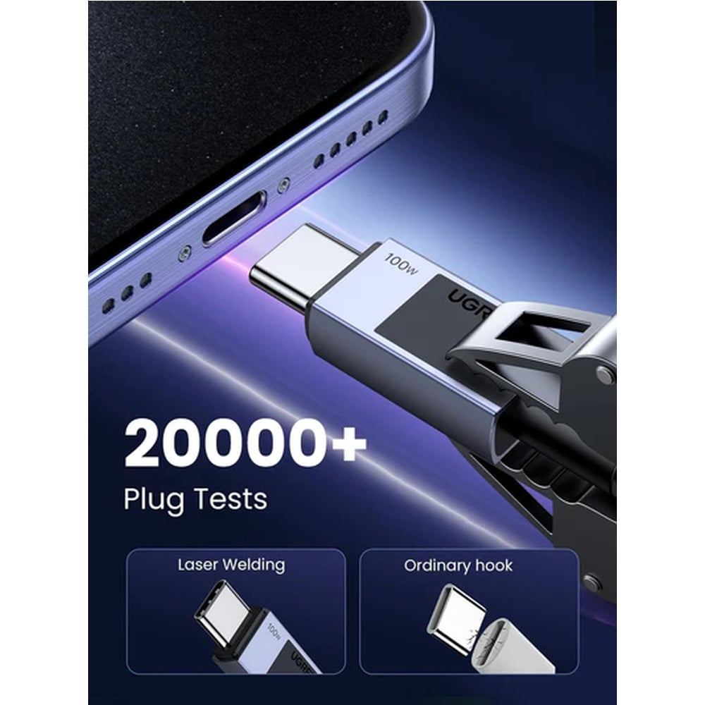 UGREEN 45063 100W 5A Max Type-C to Type-C PD 1M Fast Charging Cable