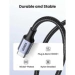 UGREEN 50150 Type-C to Type-C Nickel Plating Aluminum Shell PD Round 1M Cable - Image 4
