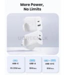 UGREEN X227 20W Type-C + USB Port UK Pin Fast Charger - Image 2