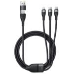 Baseus Flash Series 3 100W Two-for-Three U+C to C+C+L Fast Charging 1.5M Cable - Image 5