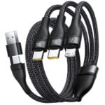 Baseus Flash Series 3 100W Two-for-Three U+C to C+C+L Fast Charging 1.5M Cable - Image 4
