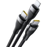 Baseus Flash Series 3 100W Two-for-Three U+C to C+C+L Fast Charging 1.5M Cable - Image 3