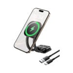 Baseus 15W PrimeTrip C03sPro Bend &  Flip Magnetic Wireless Car Charger Mount Stick-On Type