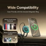 Baseus 15W PrimeTrip C03sPro Bend & Flip Magnetic Wireless Car Charger Mount Stick-On Type - Image 4