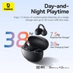 Baseus Bass BC1 Open-Ear True Wireless Earbuds (Clip-on Type) - Image 5