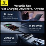 Baseus Lit Button-Control 100W Type-C to Type-C Fast Charging 1M Data Cable - Image 7