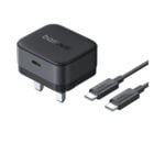Baseus Palm 20W UK Pin Type-C Fast Charger with Type-C to Type-C 60W Cable