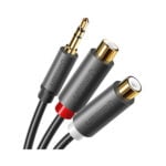 UGREEN 10547 3.5mm Male to 2RCA Female 25CM Cable
