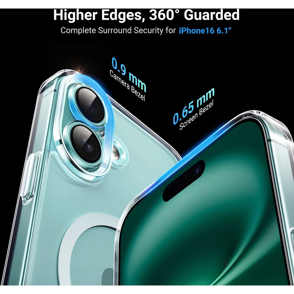 UGREEN 45926 iPhone 16 Plus Classy Clear Magnetic Protective Case