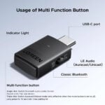 UGREEN 65708 Type-C Bluetooth Transmitter Audio Adapter / Bluetooth Classic & LE Audio Dual Mode - Image 7