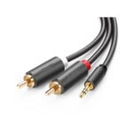 UGREEN 10588 3.5mm Female to 2 RCA Male Audio 1M Cable