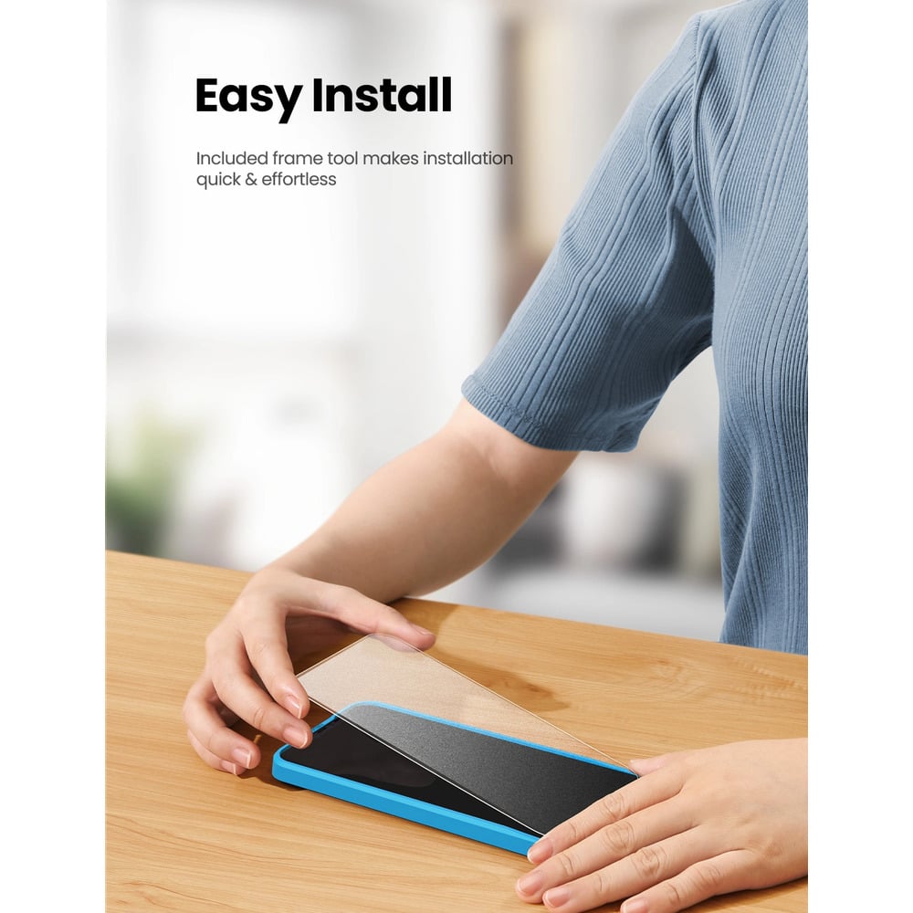 UGREEN 25646 iPhone 15 Plus/16 Plus Matte Screen Protector with Installation Frame