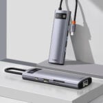 Baseus Metal Gleam Series 8-in-1 Multifunctional Type-C to HDMI*1/ USB 3.0*3/8USB-C PD*1/ Sd/TF*1/ Rj45*1 Hub Docking Station - Image 4