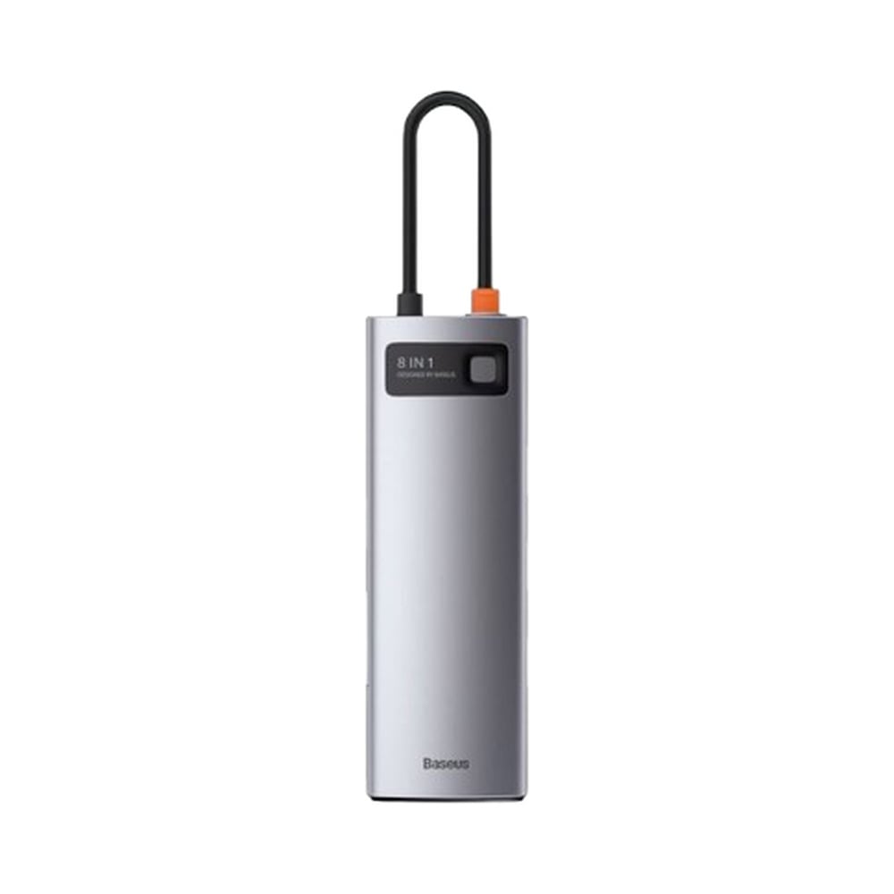 Baseus Metal Gleam Series 8-in-1 Multifunctional Type-C to HDMI*1/ USB 3.0*3/8USB-C PD*1/ Sd/TF*1/ Rj45*1 Hub Docking Station