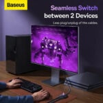 Baseus AirJoy Series 2-in-1 Bidirectional HDMI Switch with 1M HDMI Cable - Image 4