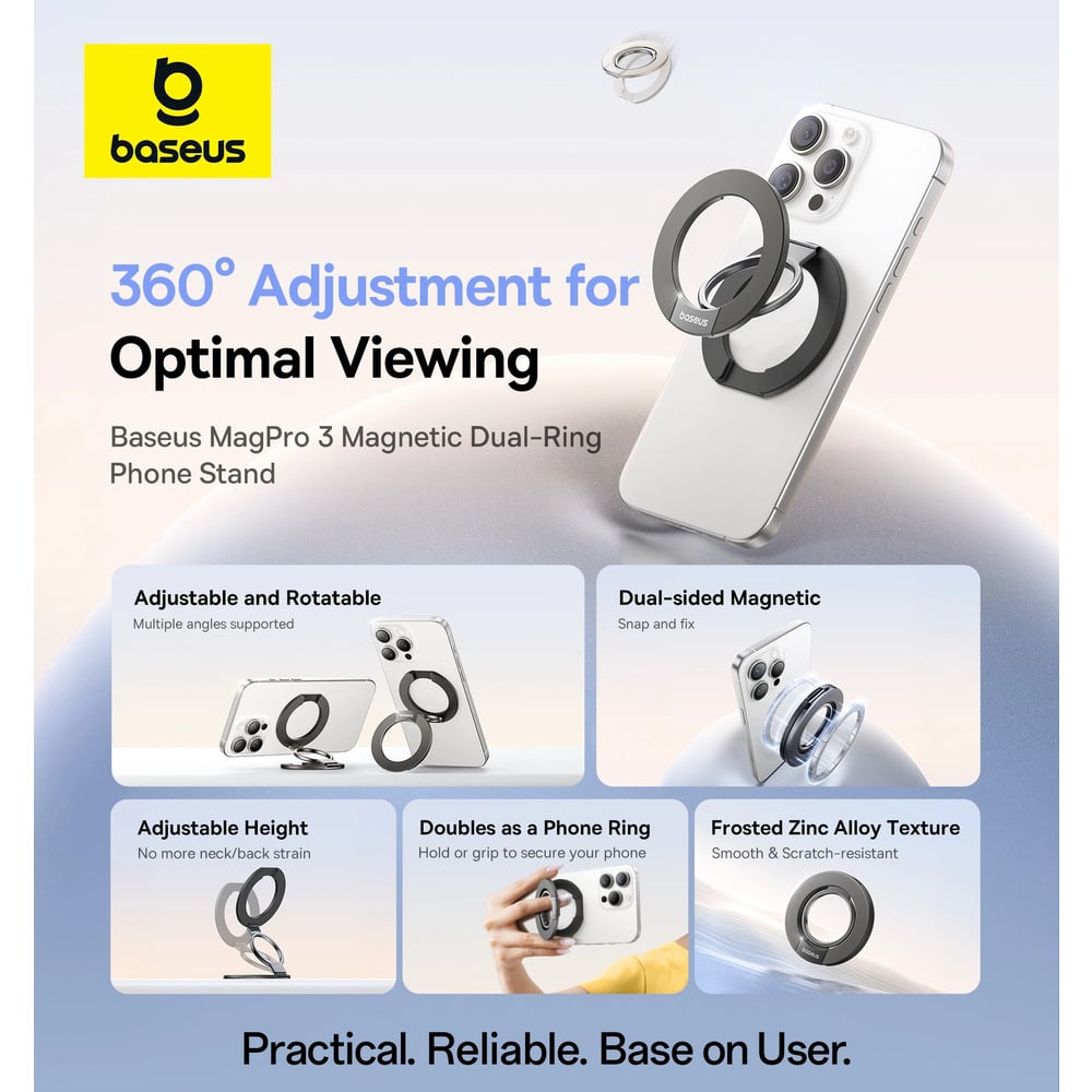 Baseus MagPro 3 Magnetic Dual-Ring Phone Stand