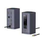 Baseus Spacemate Series 10-in-1 USB-C to 1*HDMI4K@60Hz/1*HDMI 4K@30Hz/2*USB-A (5Gbps)/1*USB-C (5Gbps)/1*RJ45/2*USB-A (480Mbps)/1*USB-C (PD)/ 1*3.5mm Audio (MAC) Docking Station