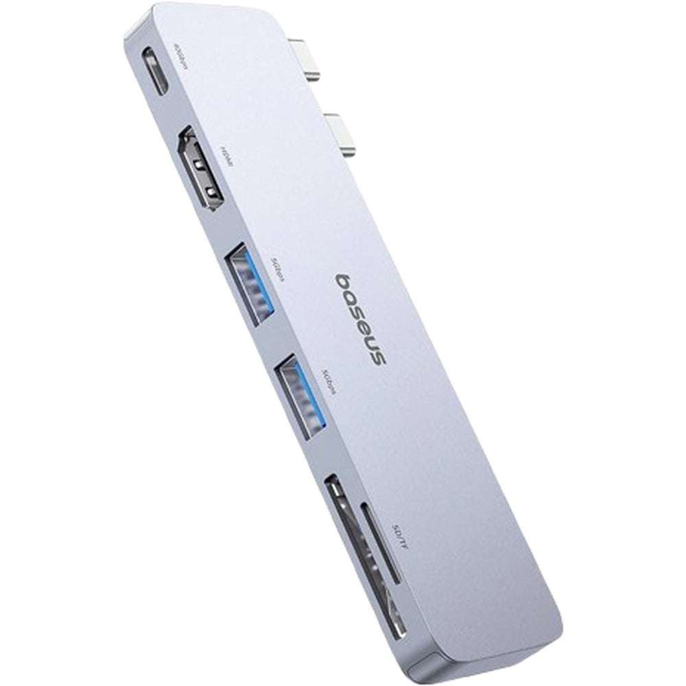 Baseus UltraJoy Series 6-Port Type C * 2 to USB-C 40Gbps*1+HDMI 4K@30Hz*1+USB3.0*2+SD/TF3.0*1  Direct Link Hub Adapter