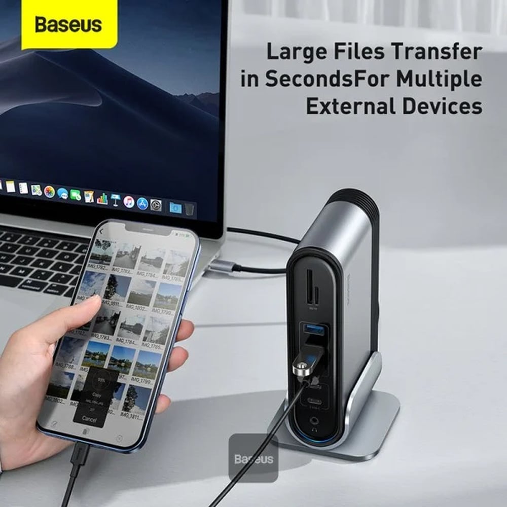 Baseus UnionJoy 14-Port Three-Screen Multifunctional Type-C Hub Adapter
