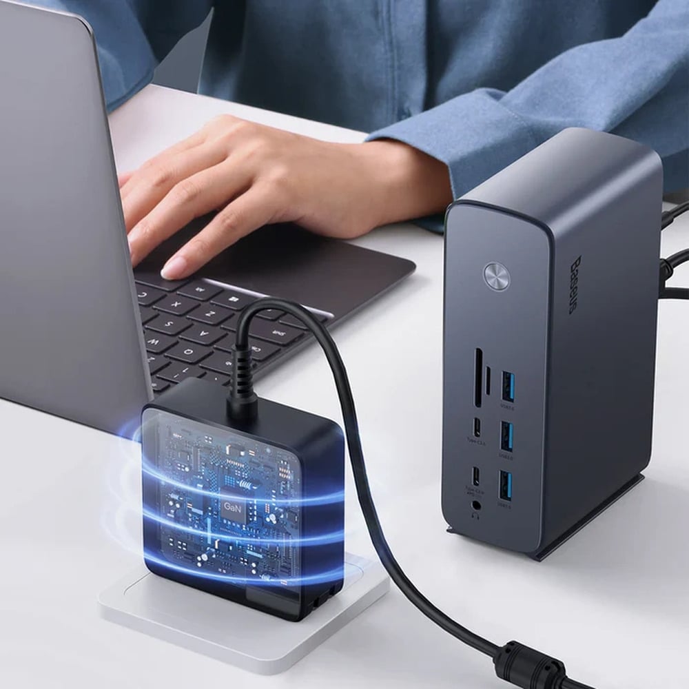 Baseus UnionJoy Pro (EU PIN) 17-Port Four-Screen Multifunctional Hub Docking Station