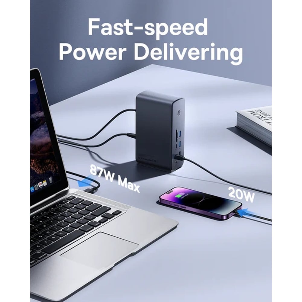Baseus UnionJoy Pro (EU PIN) 17-Port Four-Screen Multifunctional Hub Docking Station